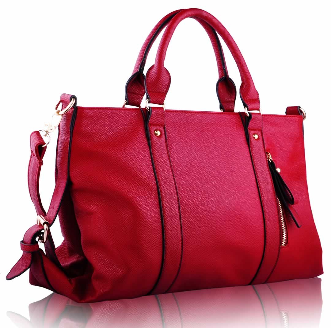 red zip purse