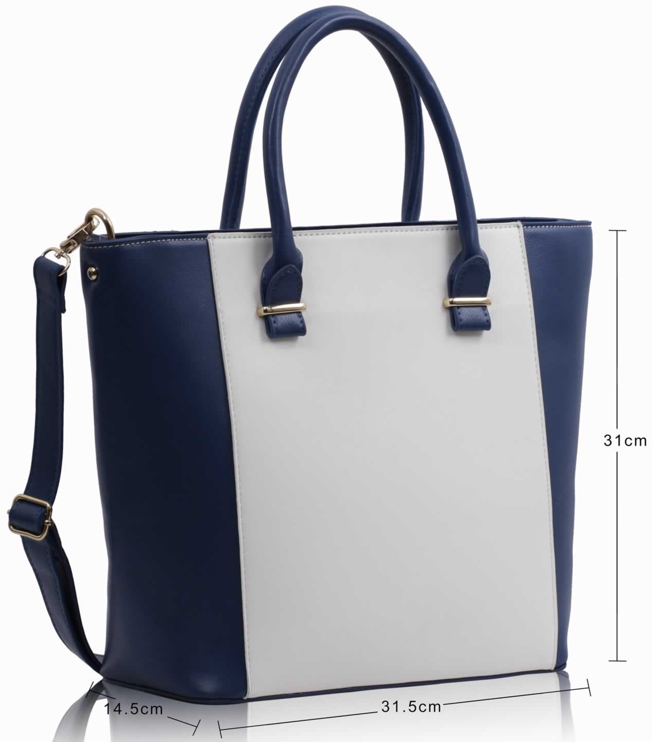 navy blue and white handbags