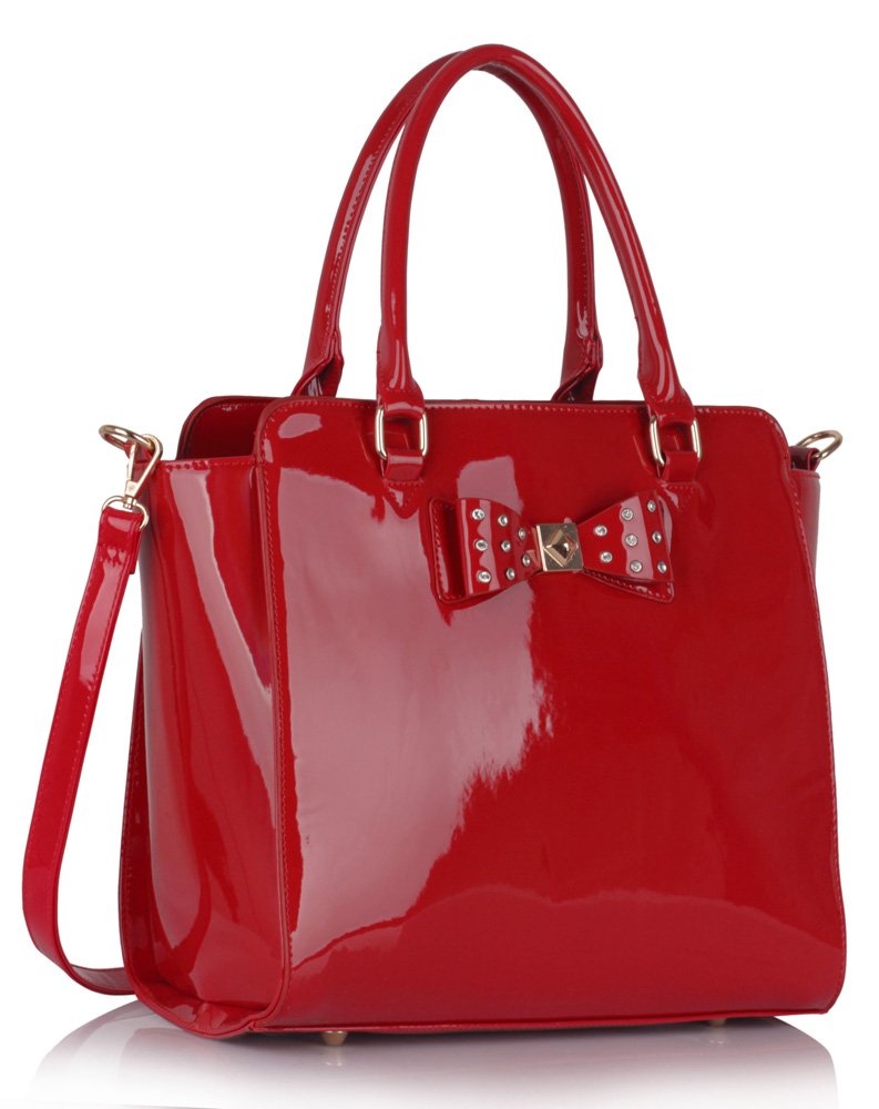 red purse with bow