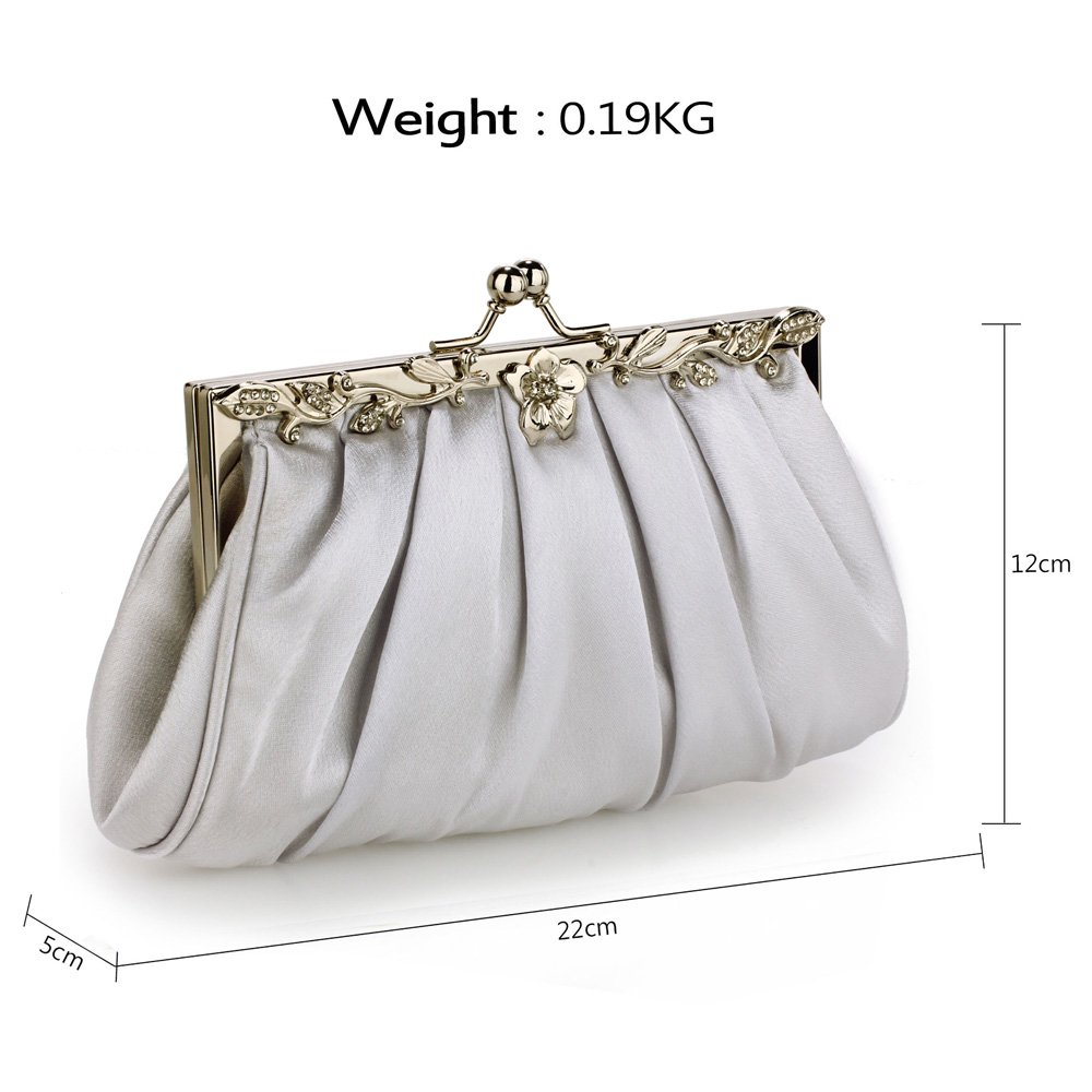 Wholesale Silver Crystal Evening Clutch Bag