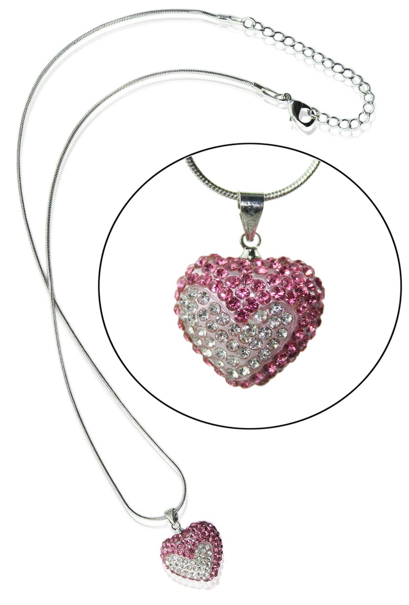 wholesale-sparkling-pink-heart-crystal-necklace