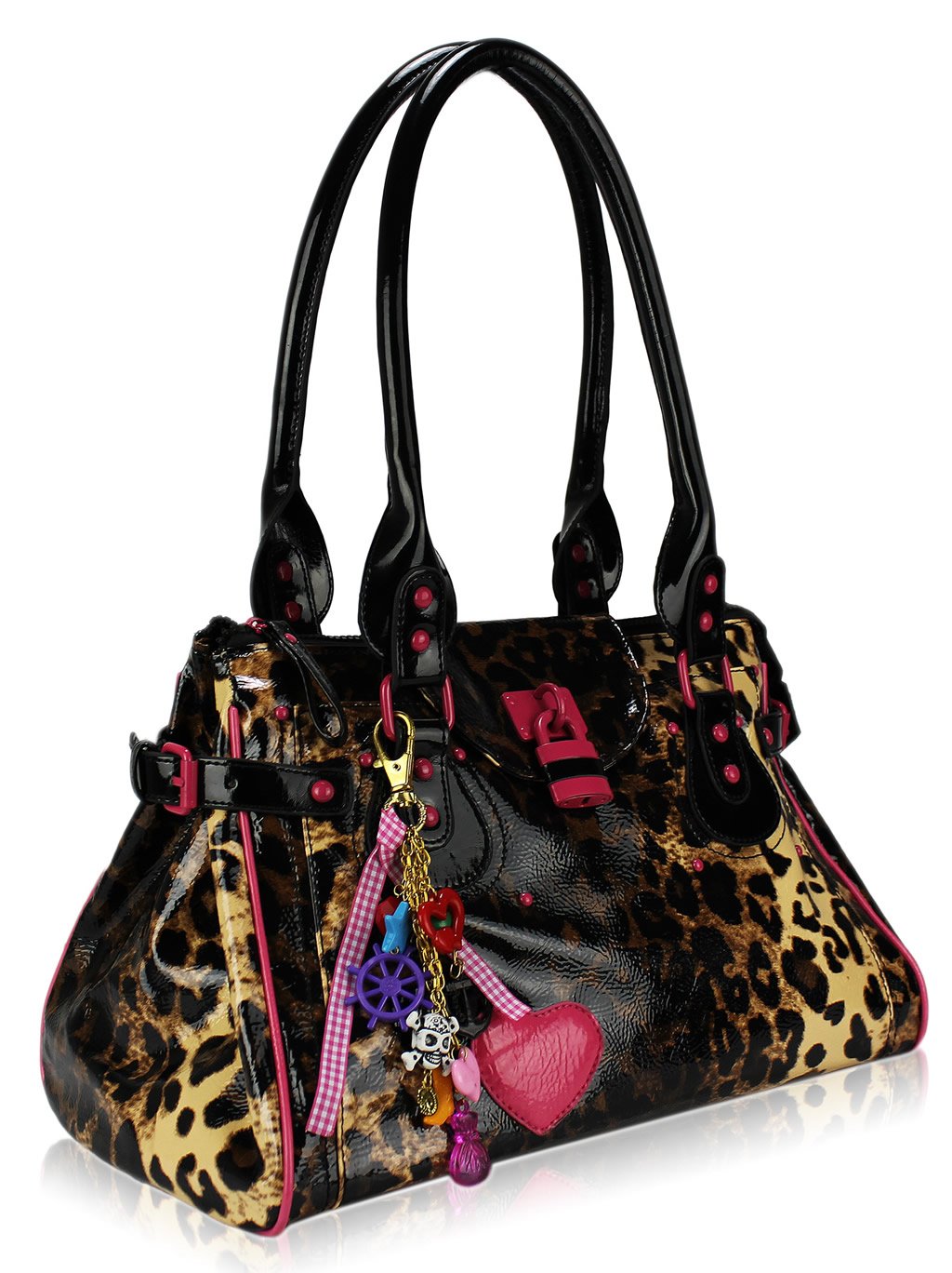 Wholesale Brown Animal Print Satchel Handbag