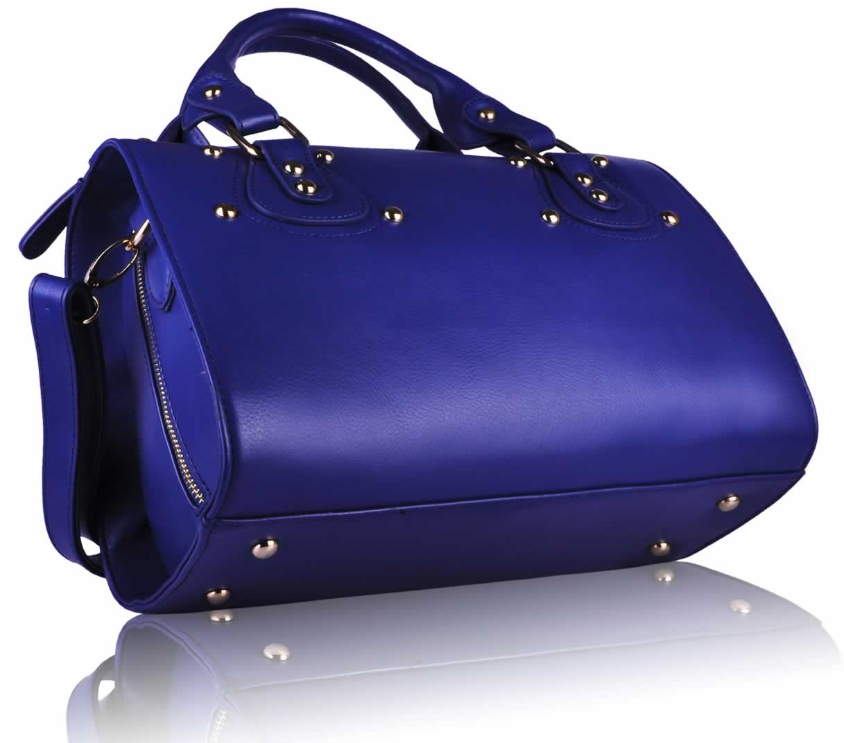 Wholesale Blue Studded Fashion Satchel Handbag