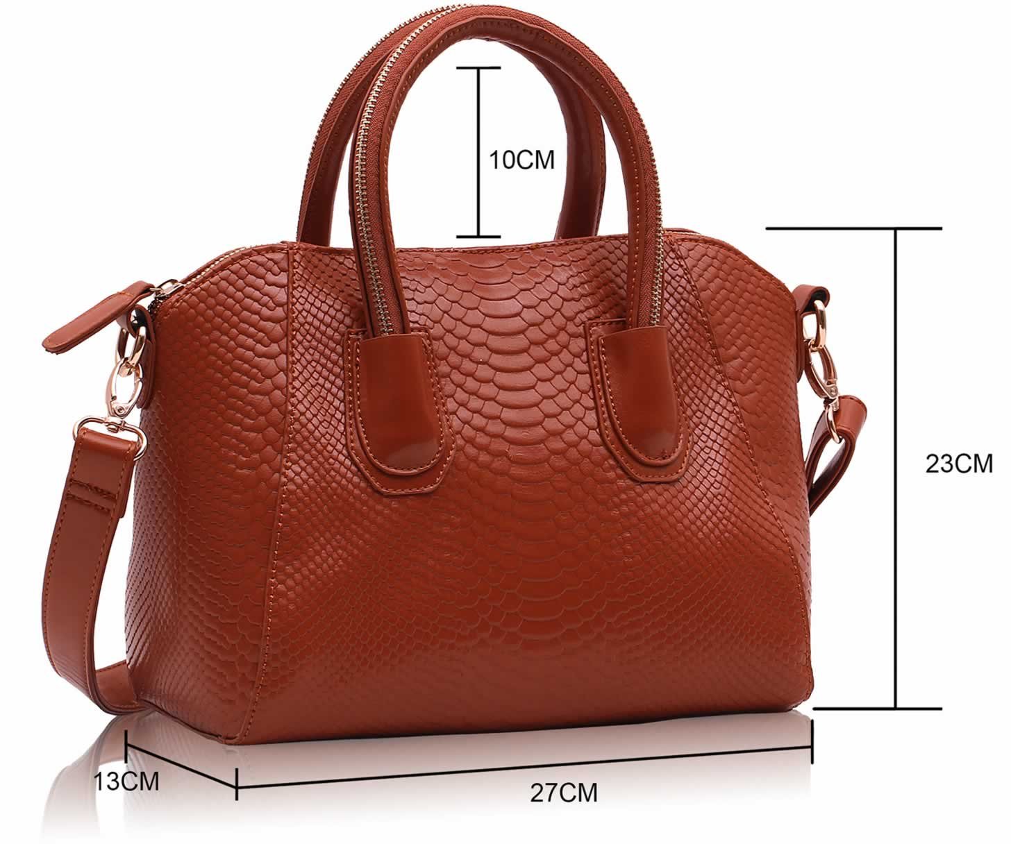 Wholesale Bags :: LS0049 - Brown Snake Skin Effect Fashion ...