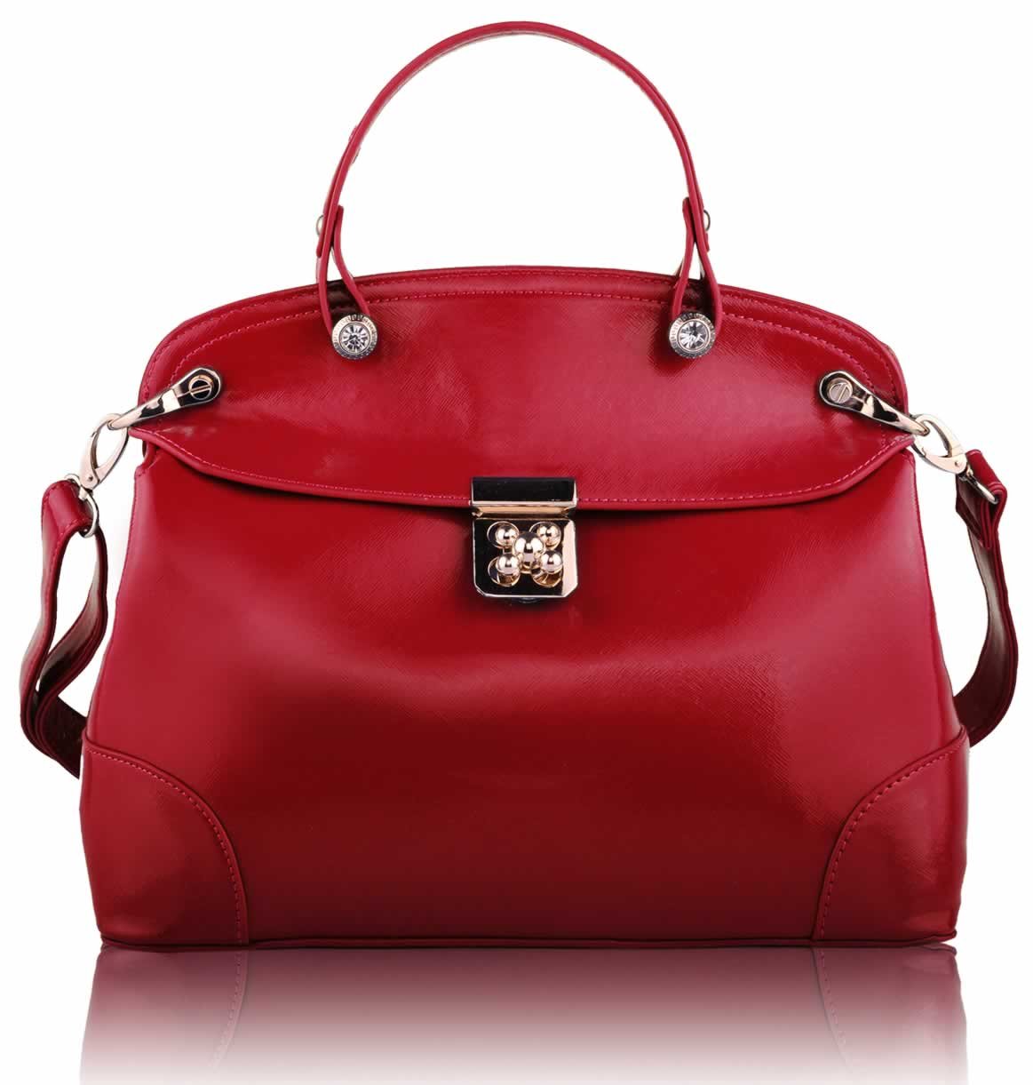 Sale ! :: LS0051 - Red Mock Croc Satchel - Ladies handbags, clutch bags ...