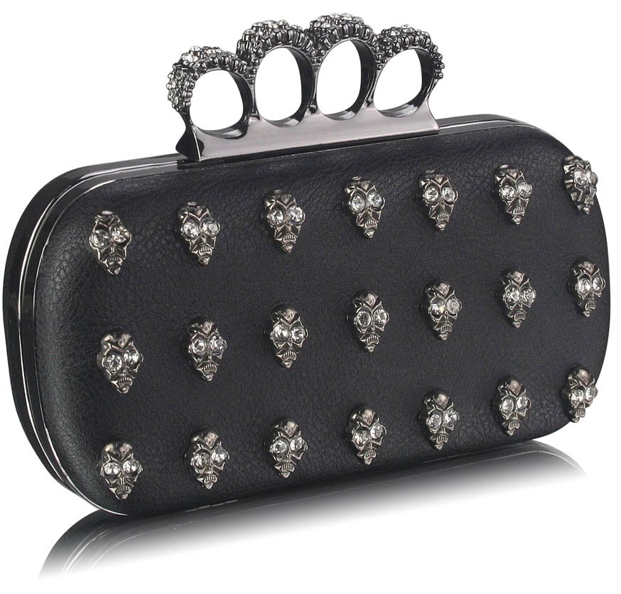 Wholesale- Black Ring Clutch Purse