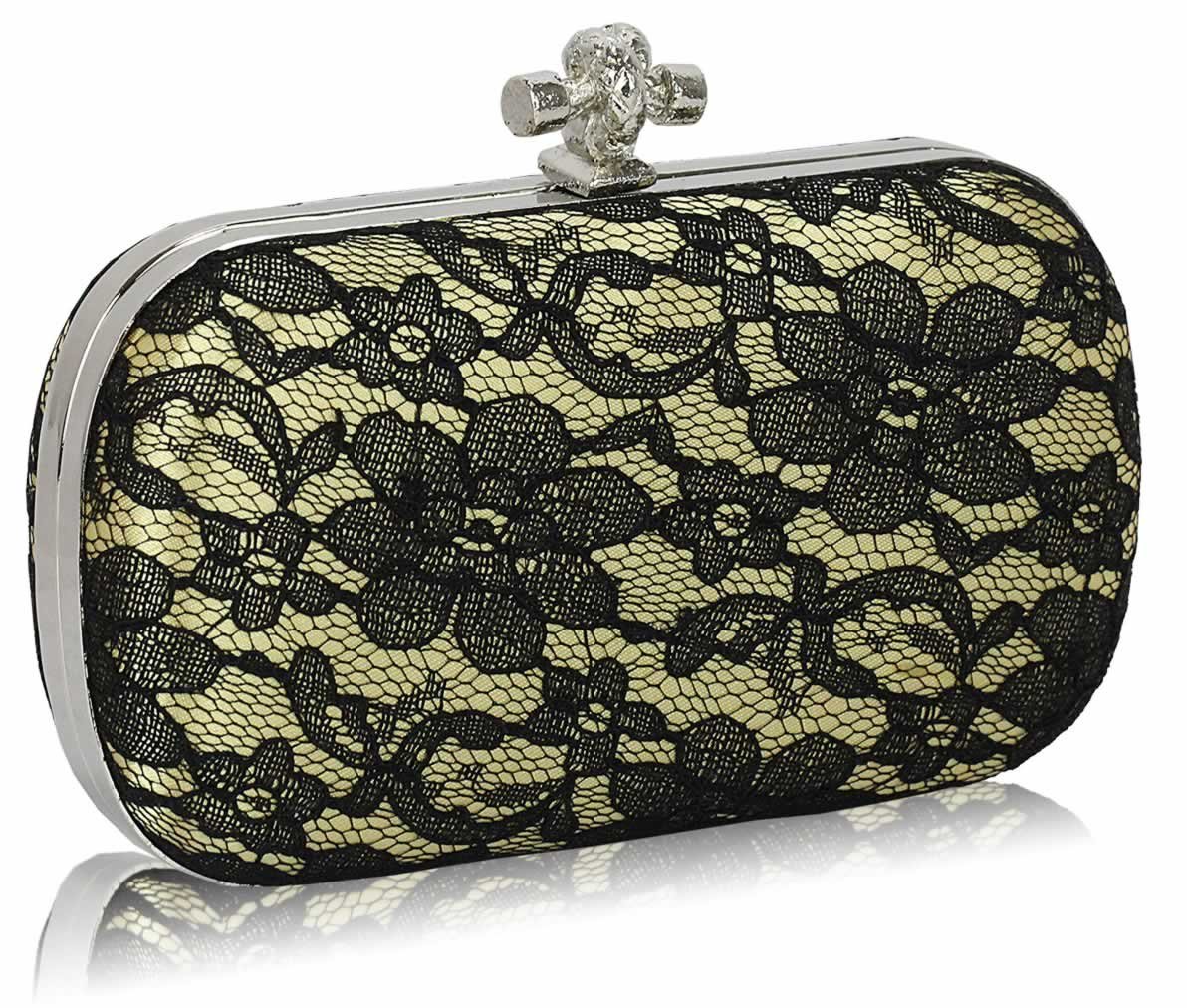 Wholesale Classy Gold Ladies Lace Evening Clutch Bag