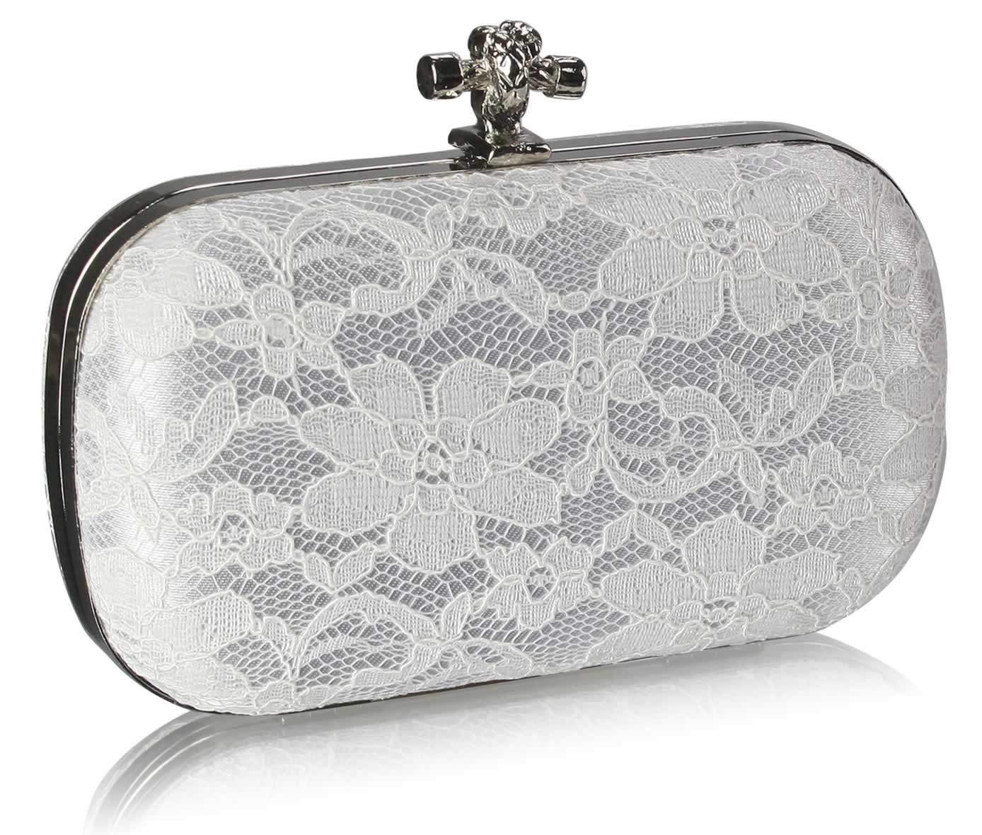 Wholesale Classy Ivory Ladies Lace Evening Clutch Bag