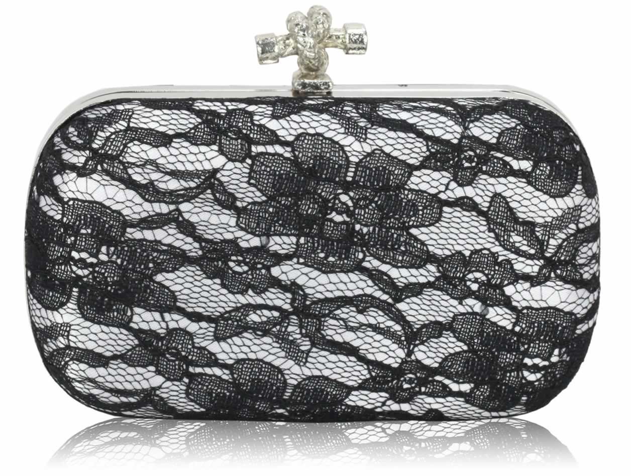 Wholesale Classy White Ladies Lace Evening Clutch Bag