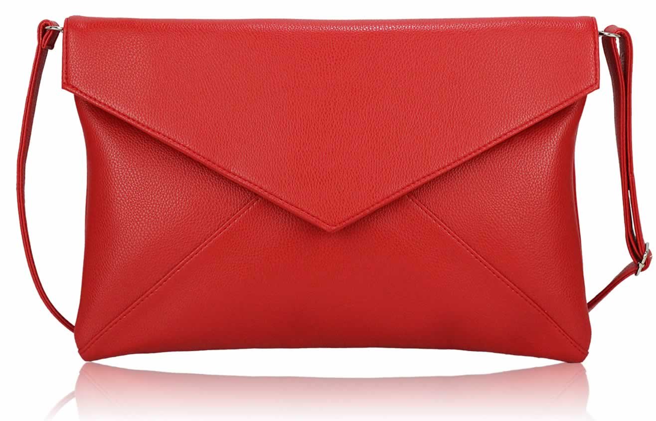 Wholesale Red Large Flap Clutch purse