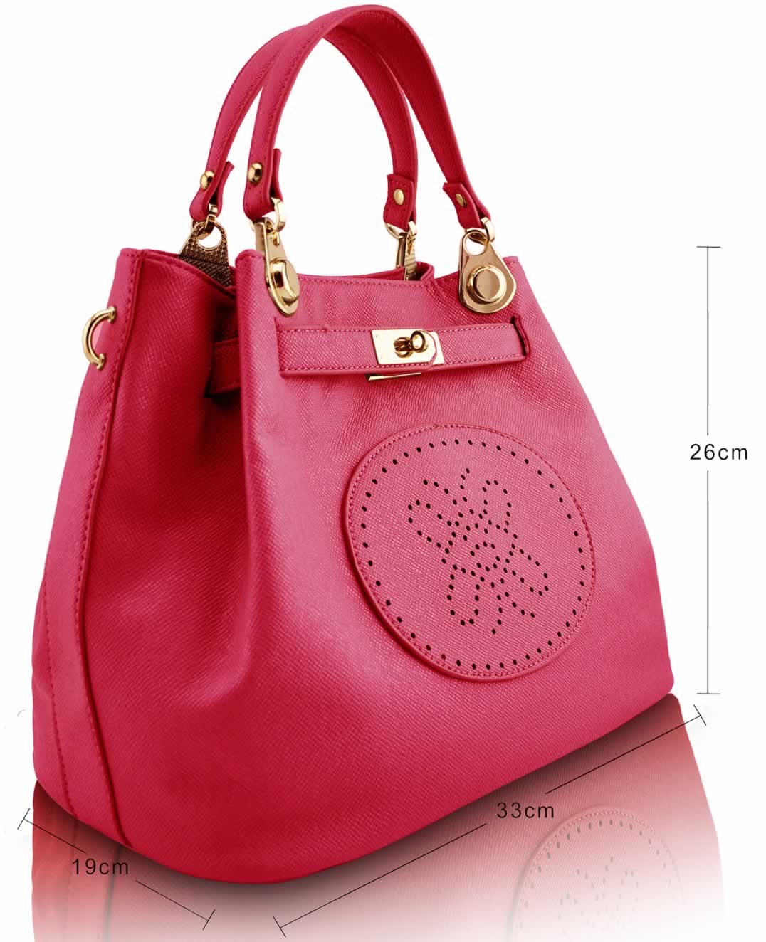 black pink tote bag