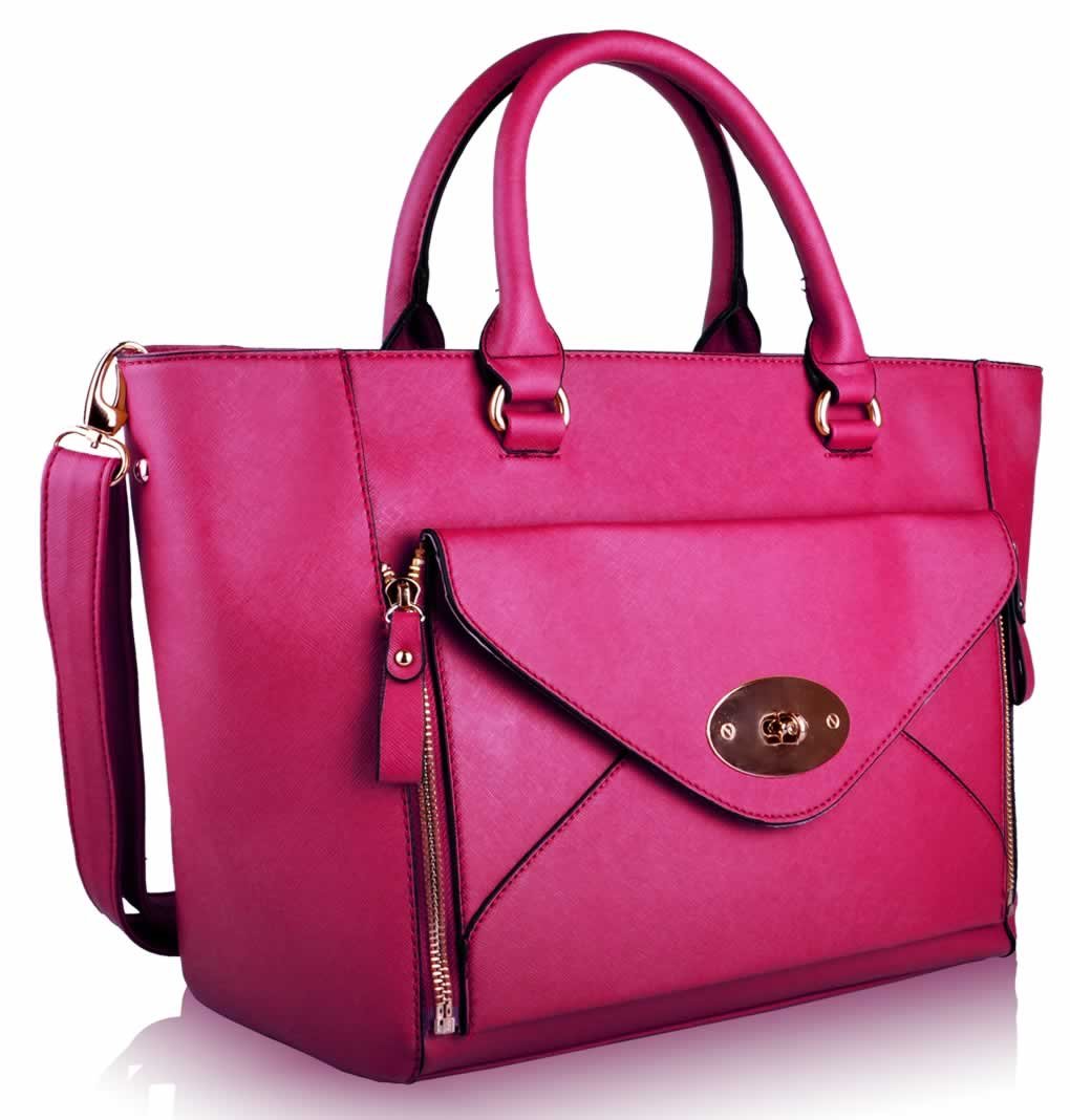 Wholesale Fuchsia Fashion Tote Handbag