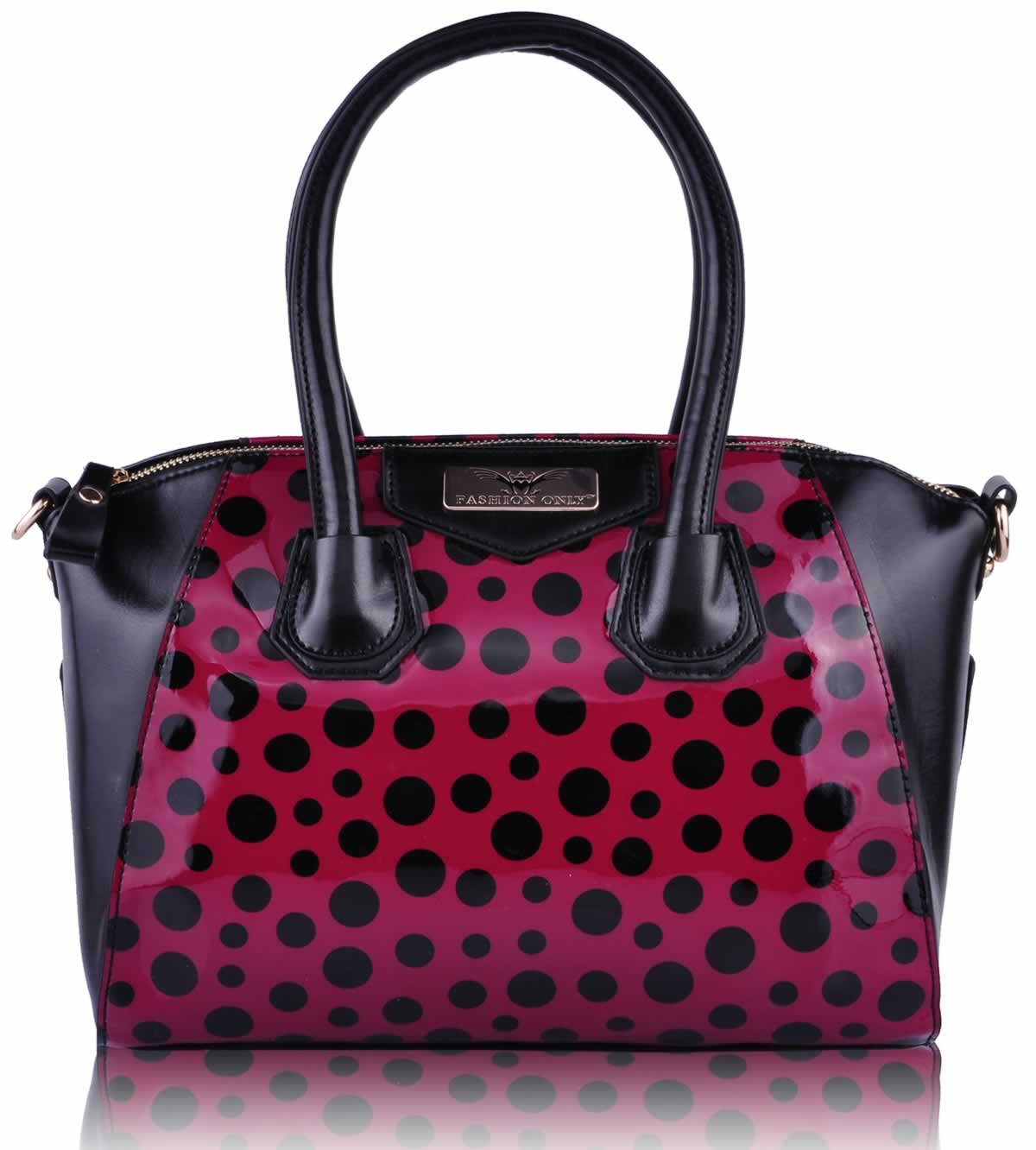 Wholesale Purple Polka Dot Satchel Handbag