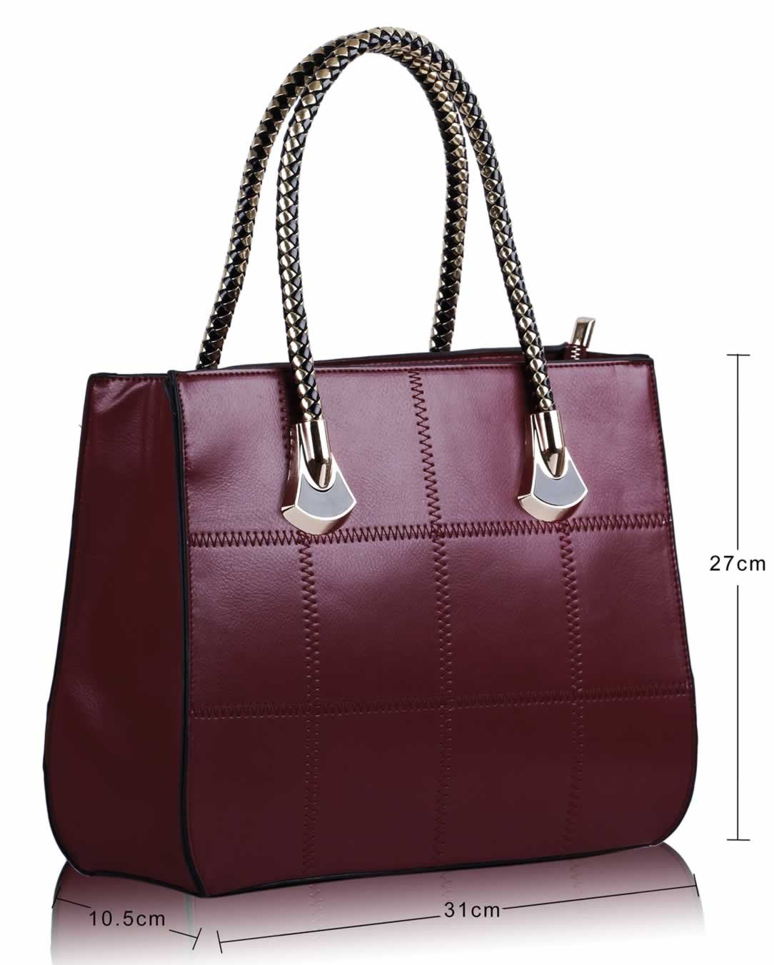 burgundy leather shoulder bag