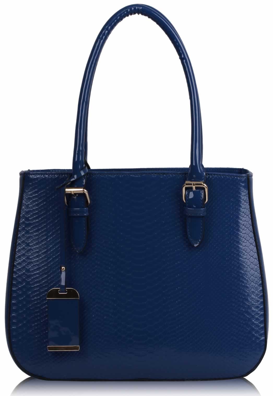 Wholesale Blue Snakeskin Shoulder Bag