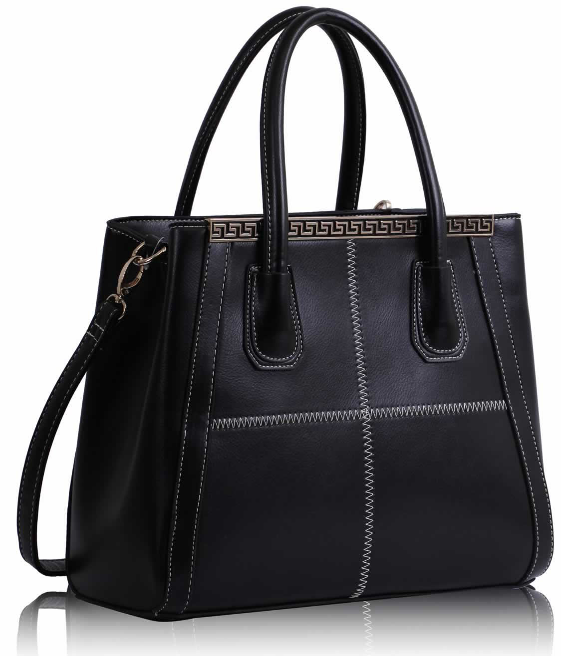 Wholesale Bags :: LS0030A - Black Checkered Fashion Tote Handbag ...