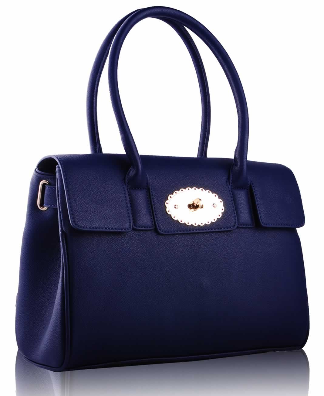 Wholesale Luxury Navy Satchel grab Handbag