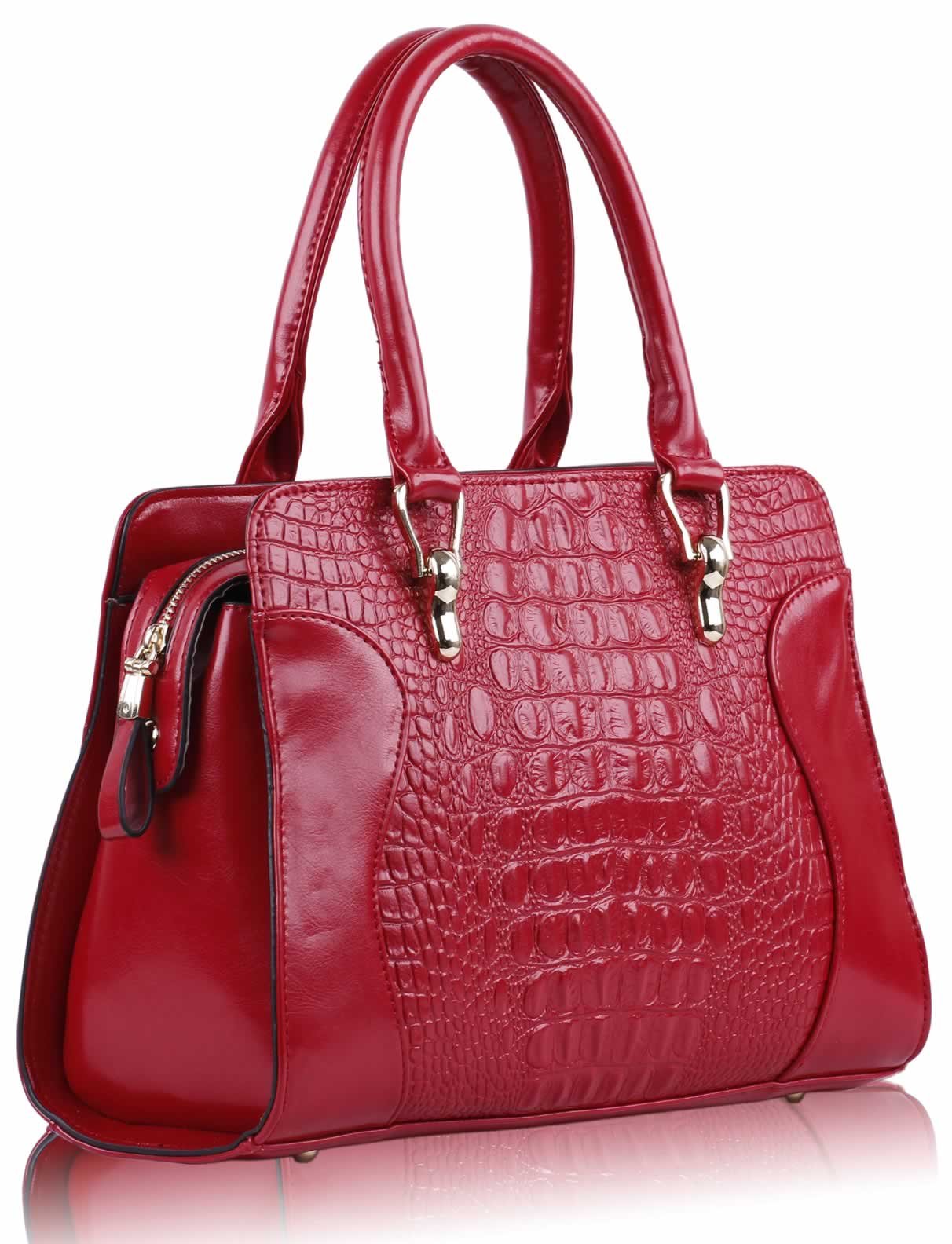 Red Croc Tote Bag
