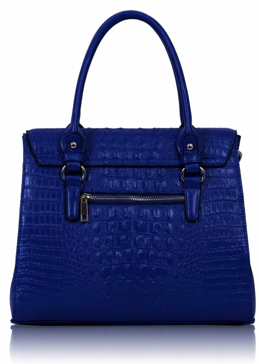 Wholesale Navy Mock Croc Satchel