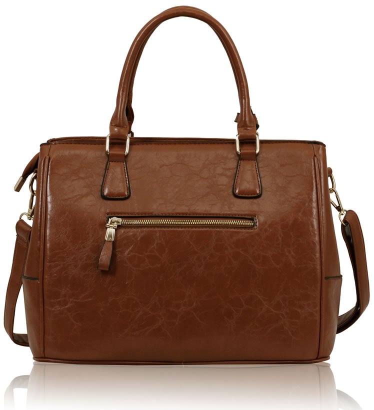 LS00120 - Brown Grab Handle Handbag