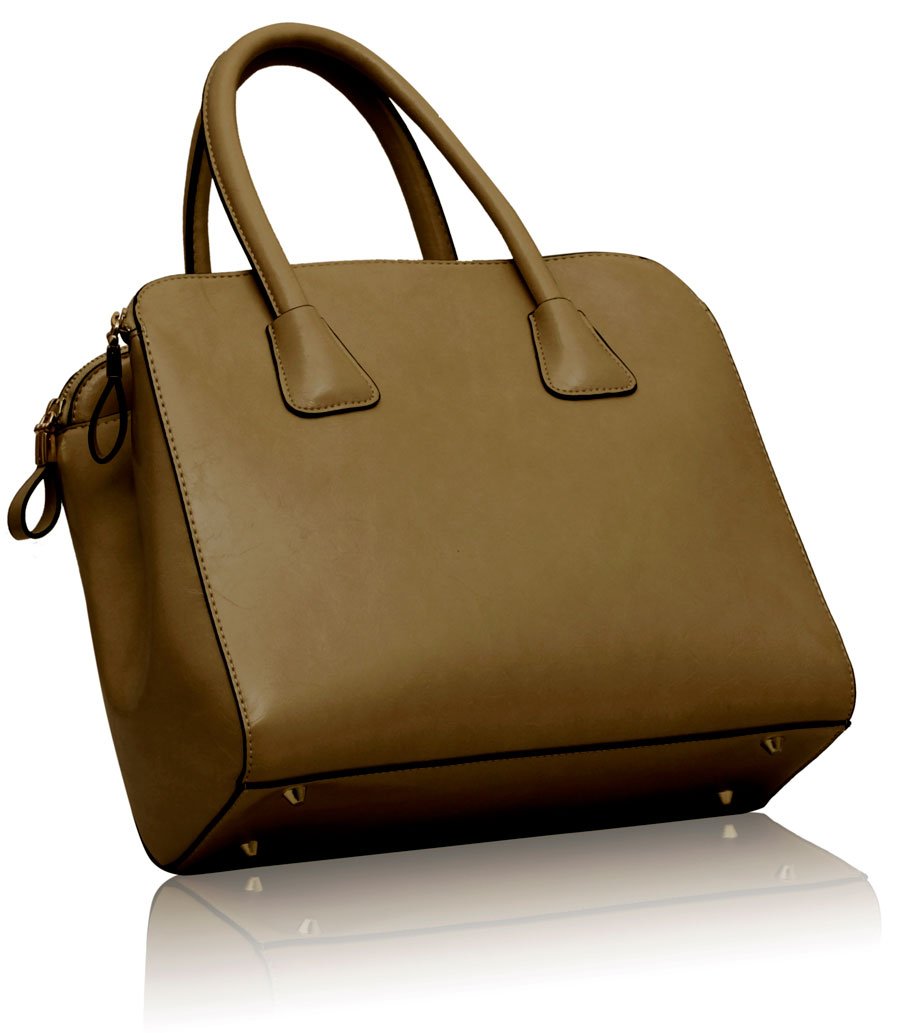 beige grab bag