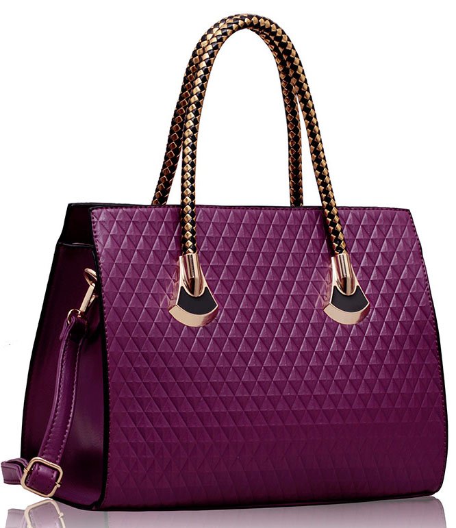 small purple handbag