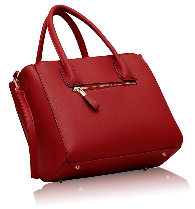 Wholesale Red Three Zipper Grab Bag