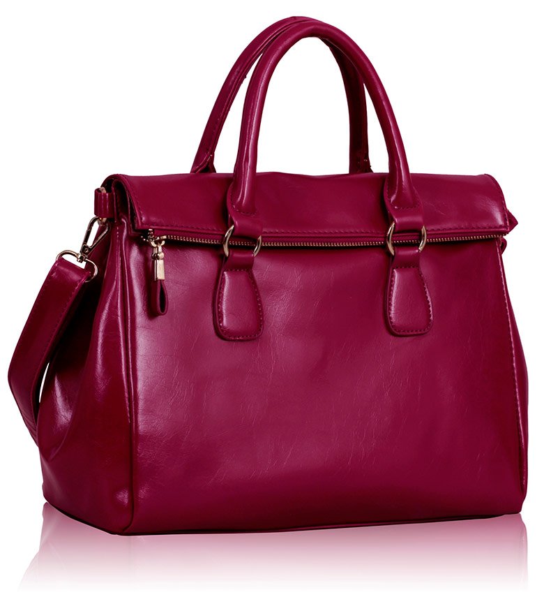 LS00227 - Fuchsia Grab Handle Handbag