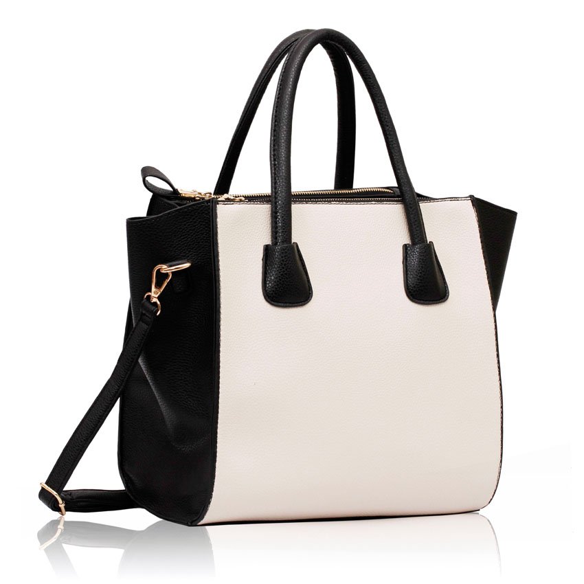 LS0061 - Black / White Tote Bag