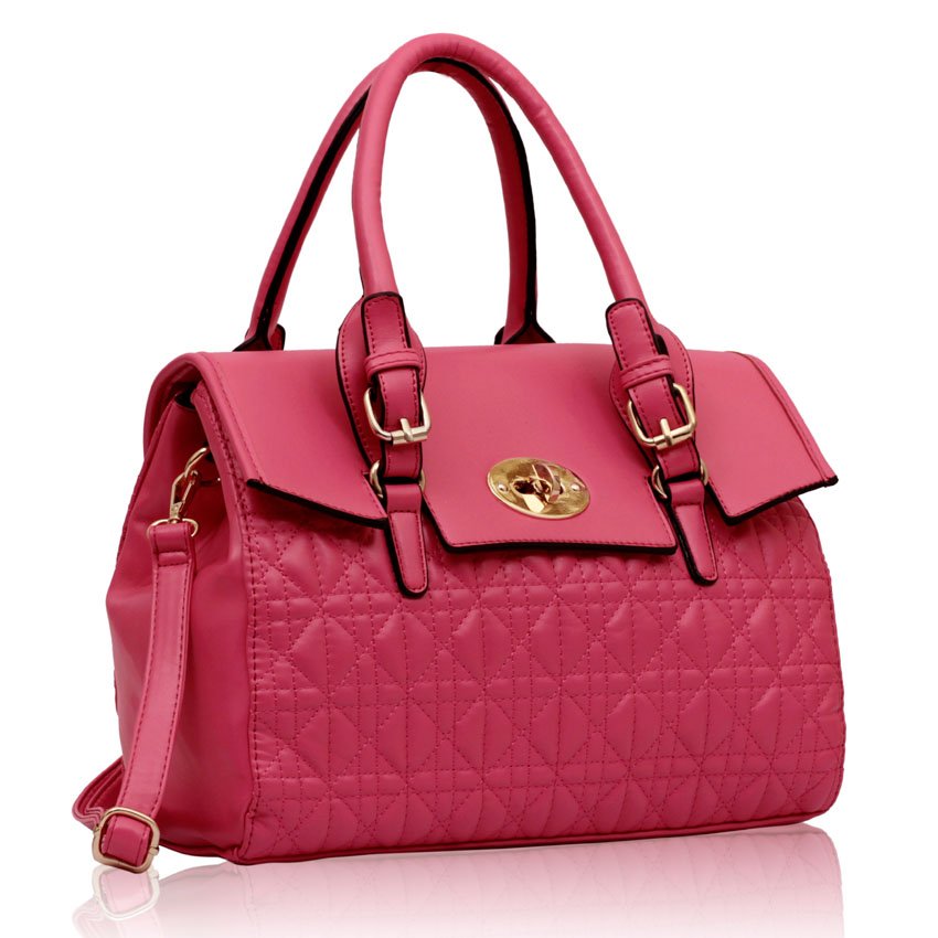 LS00122B - Pink Flap Satchel