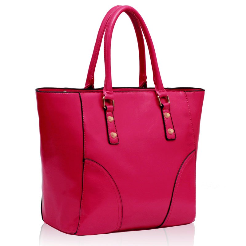 LS00233 - Fuchsia Shoulder Tote Handbag