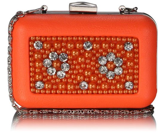 orange beaded bag