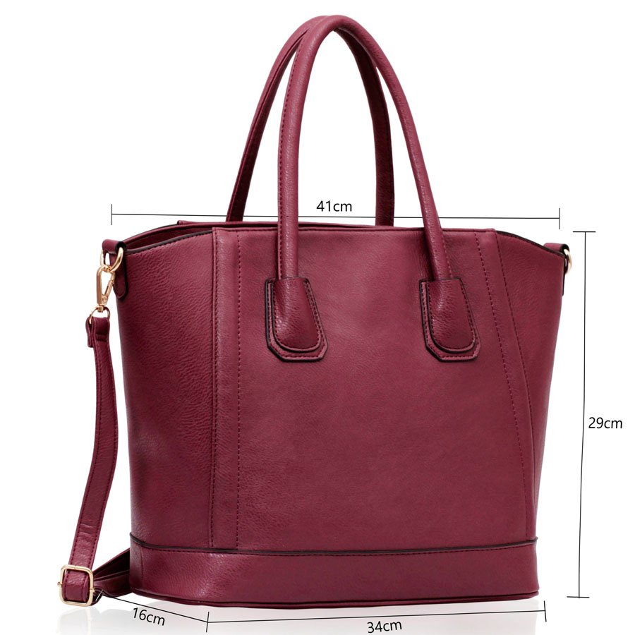 Purple Tote Bag With Long Strap
