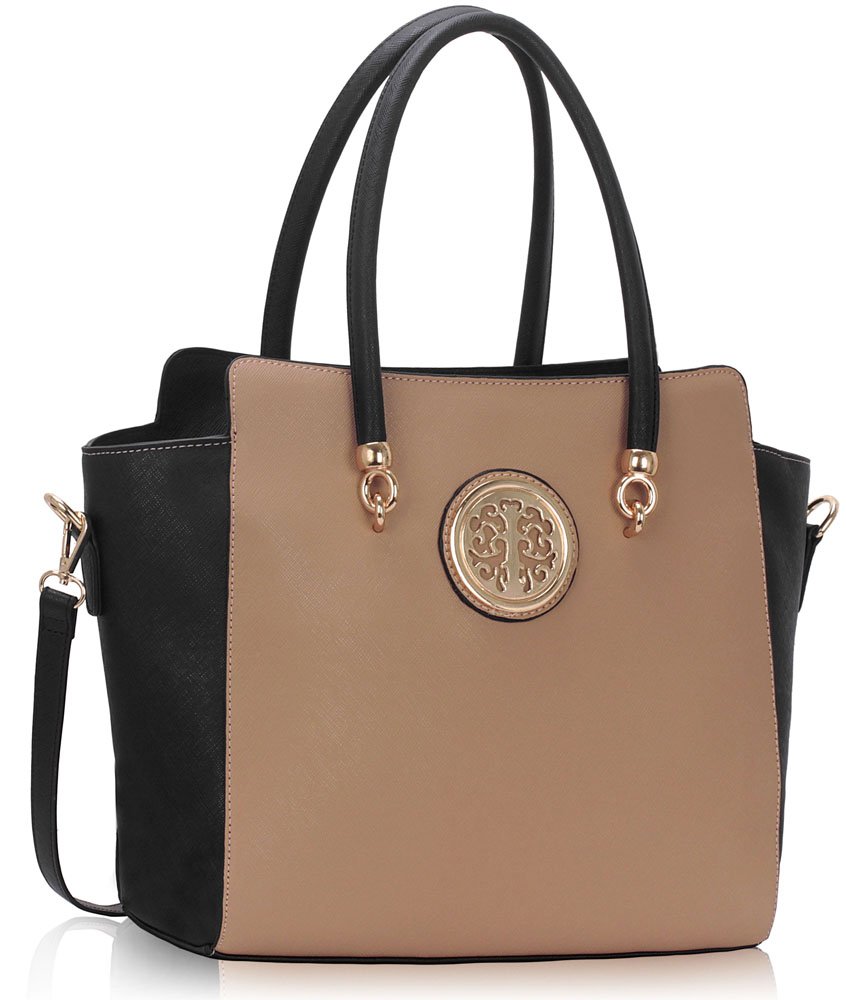 Black / Nude Grab Tote