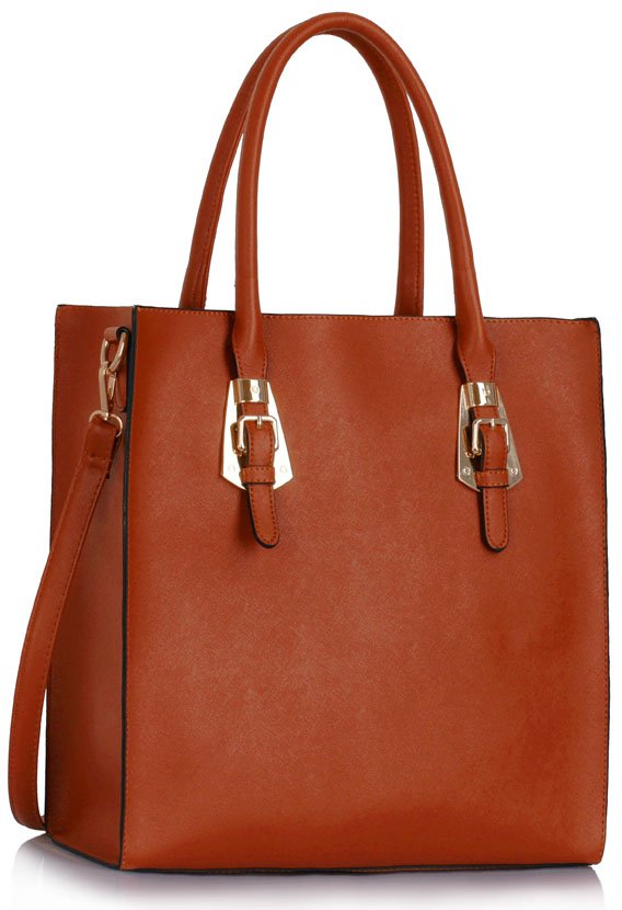 LS00303A - Brown Tote Shoulder Bag