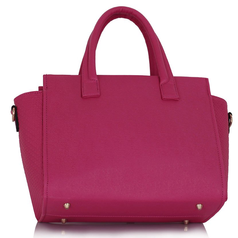 Fuchsia Tote Bag With Long Strap