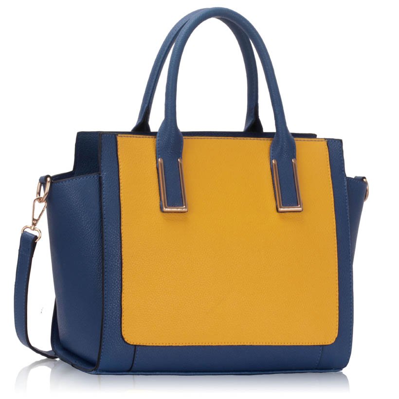 Blue and yellow discount bag