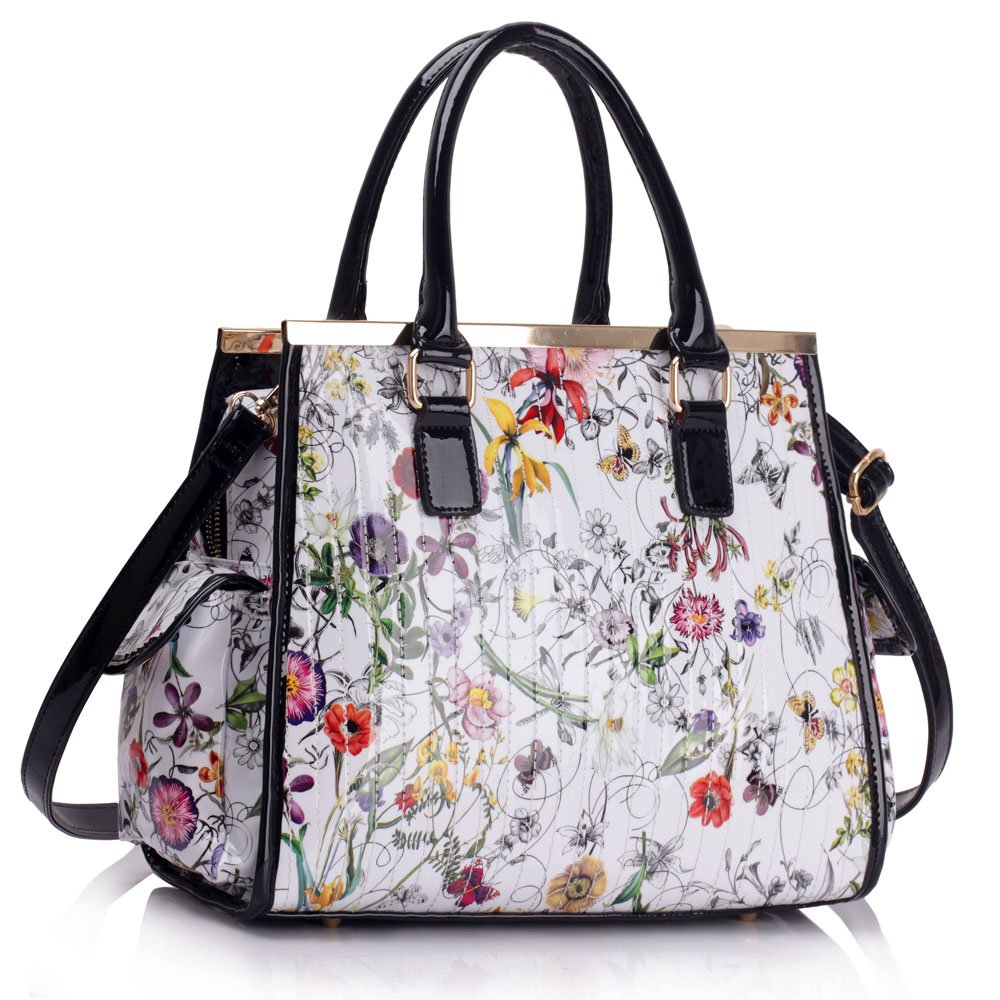 White Floral Tote Bag