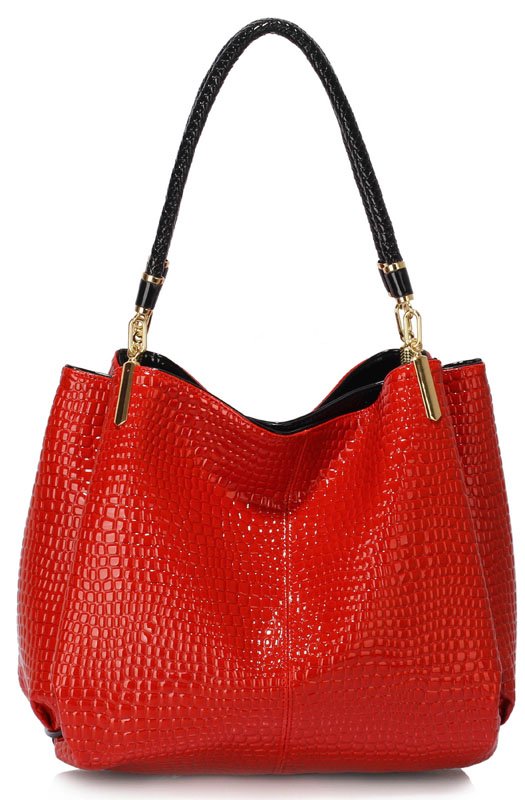 red snakeskin crossbody bag