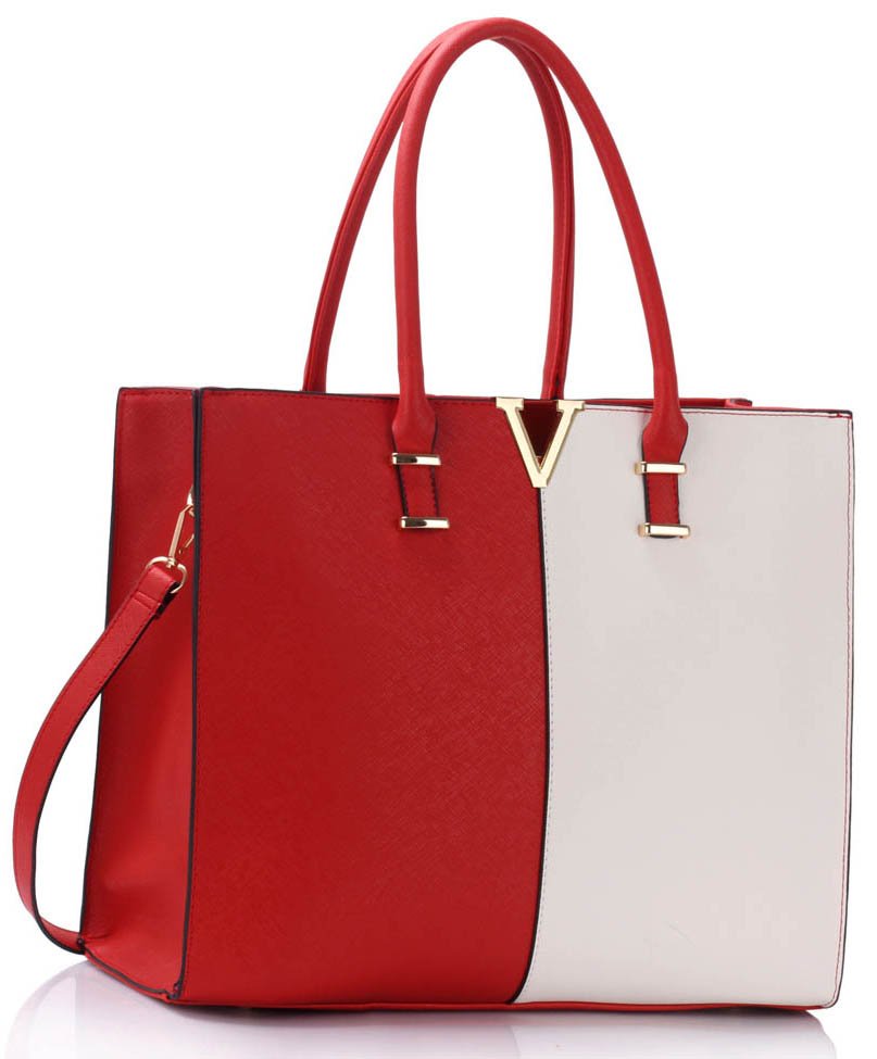 white and red bag