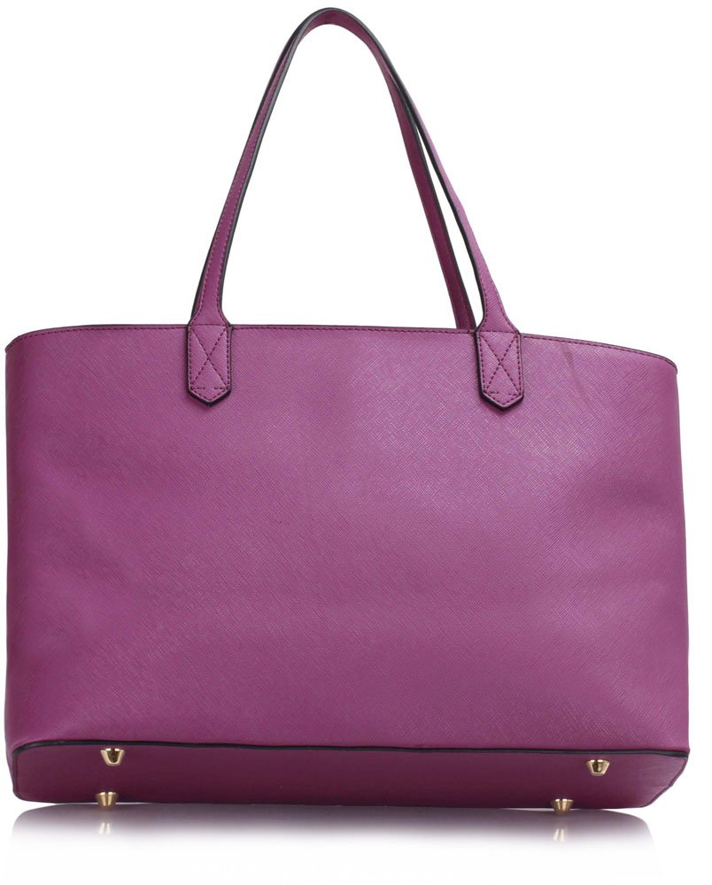 LS00407 - Purple Women's Large Tote Shoulder Bag