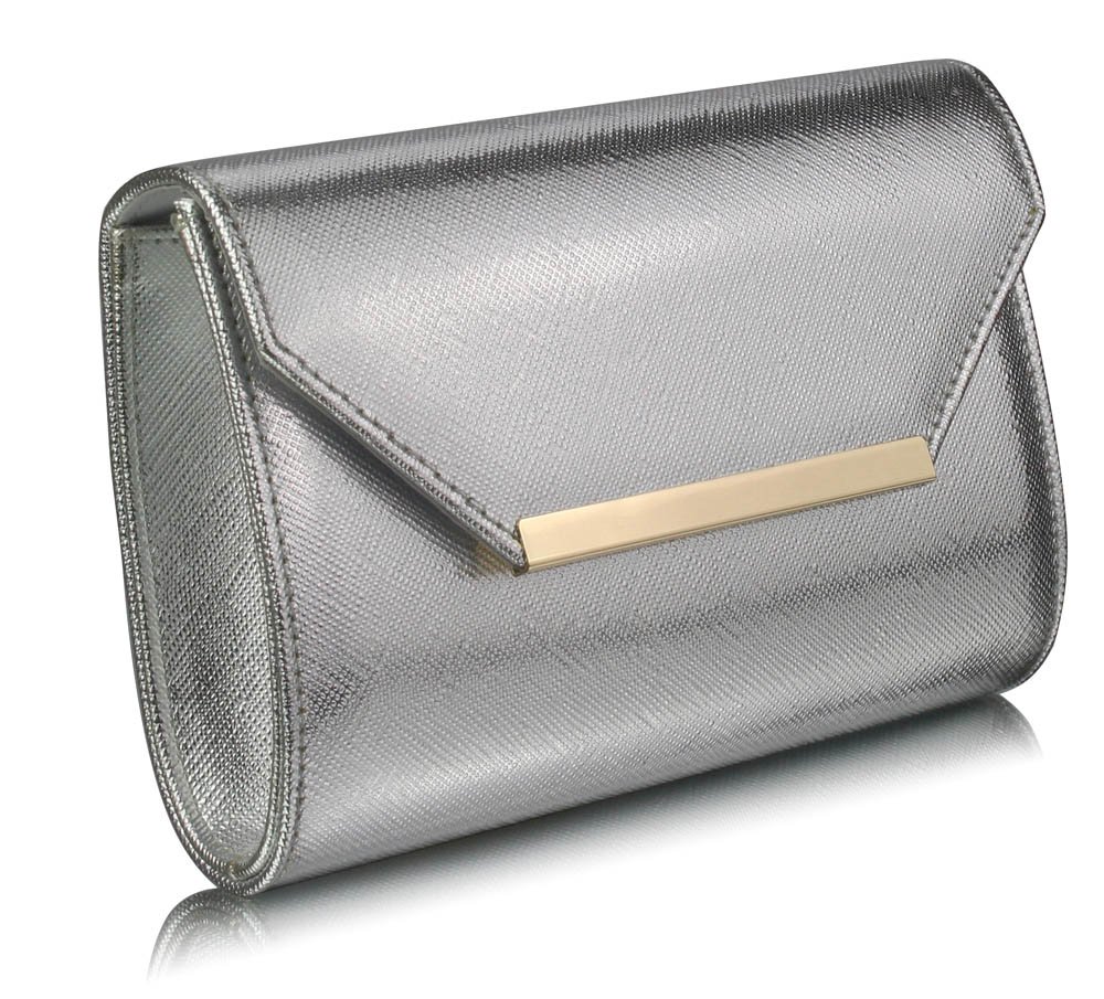Wholesale Silver Large Flap Clutch purse