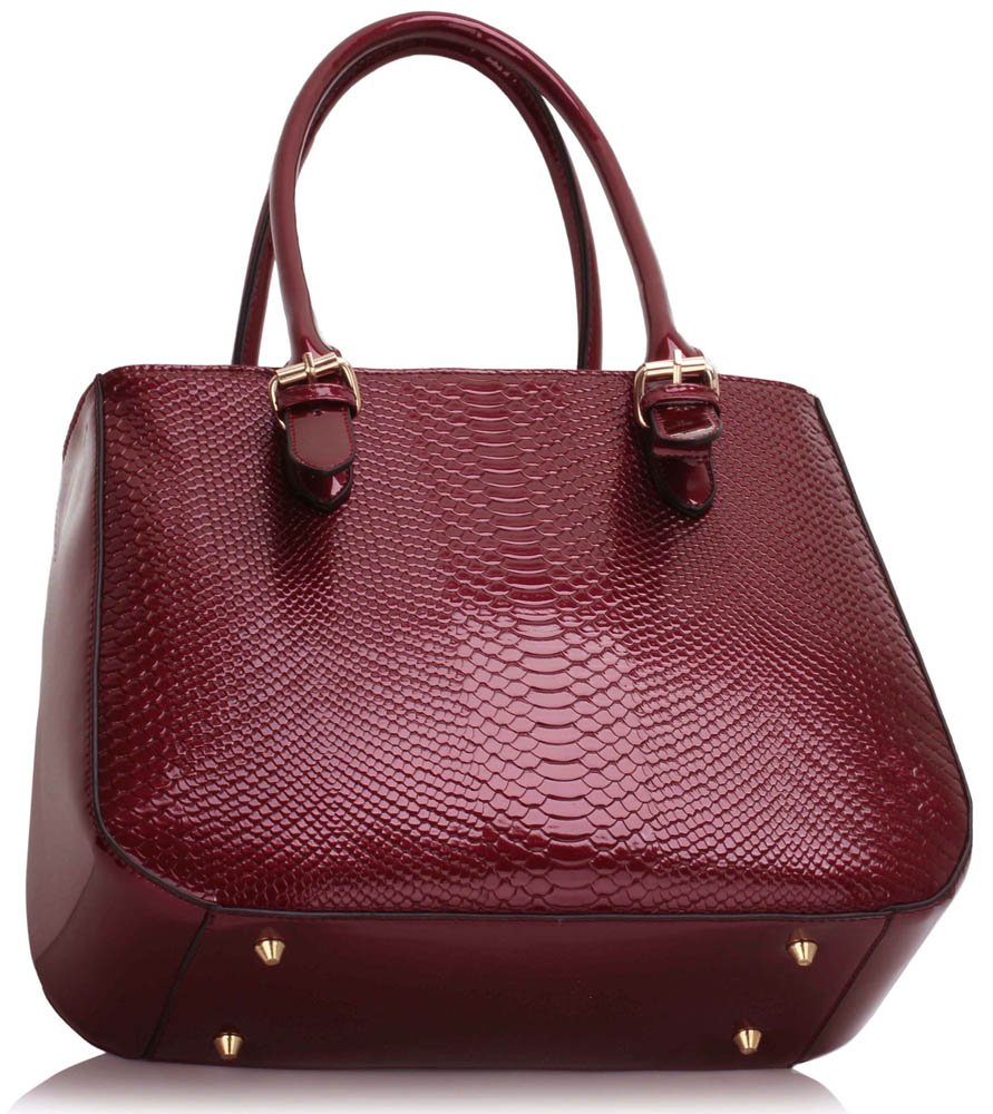 burgundy leather shoulder bag