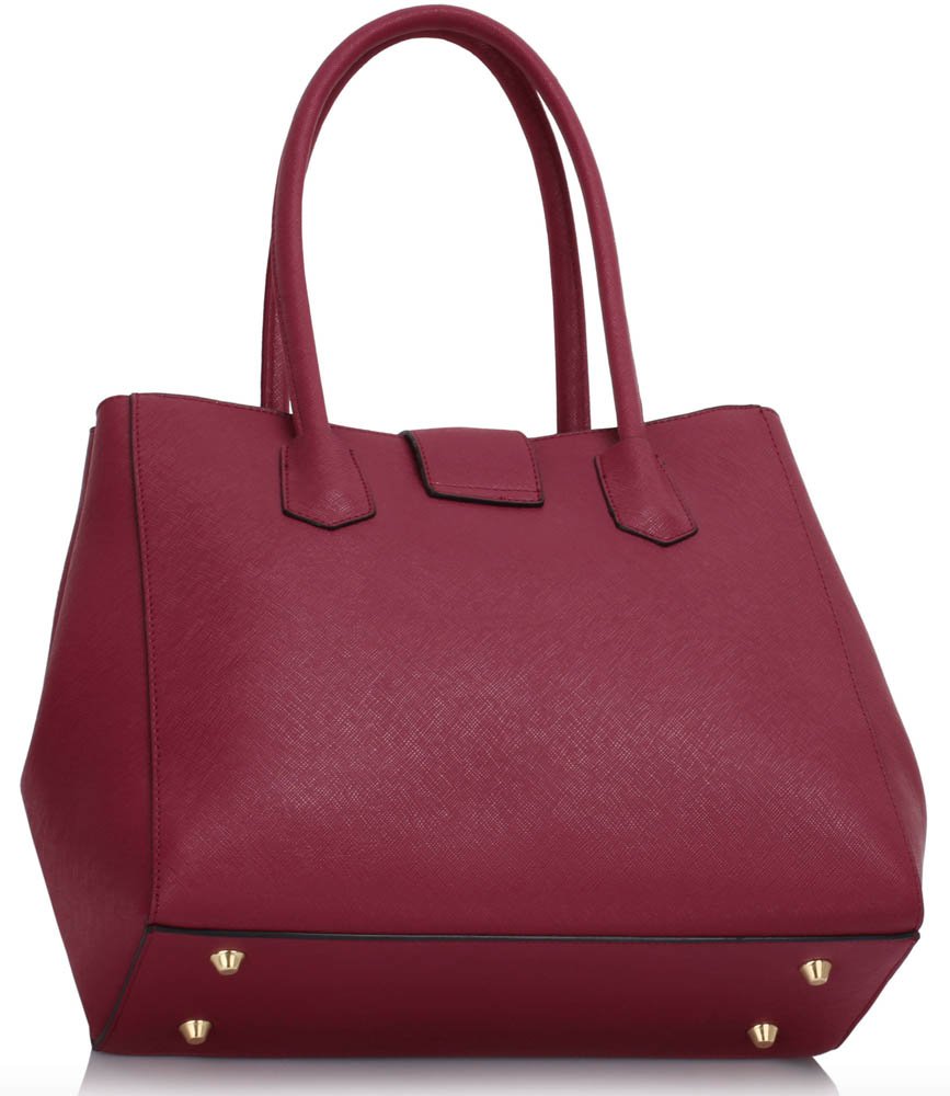 burgundy leather shoulder bag