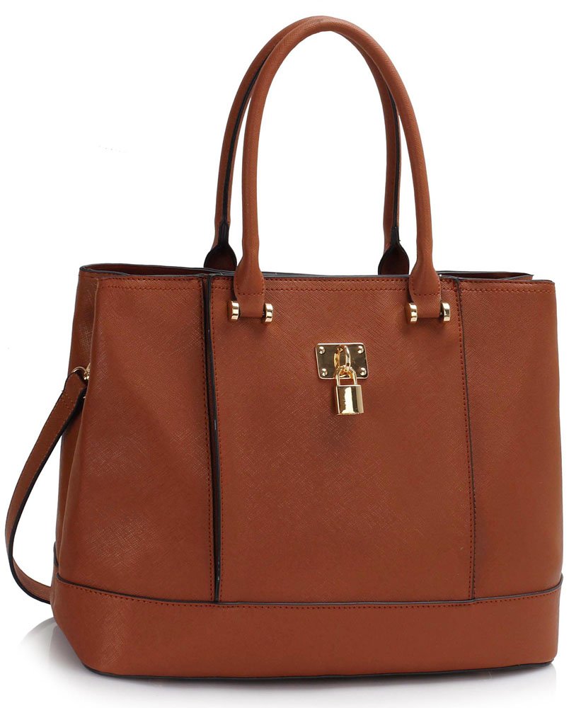 LS00415 - Brown Tote Shoulder Bag