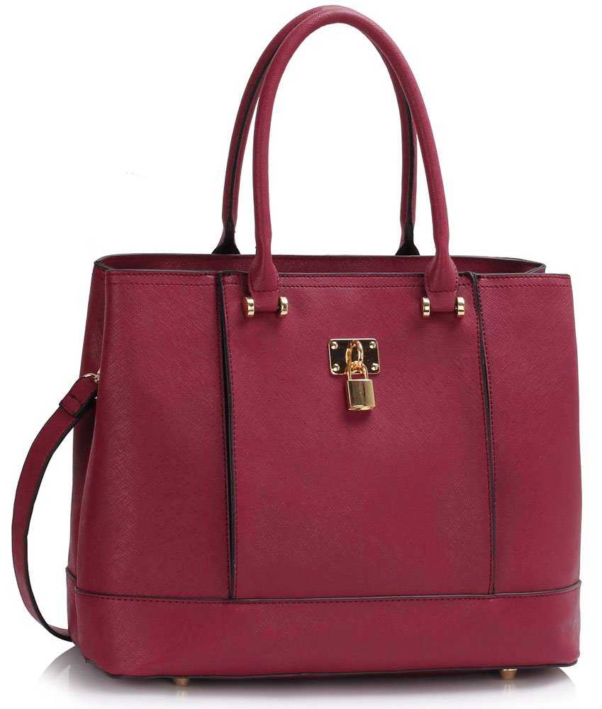 LS00415 - Burgundy Tote Shoulder Bag