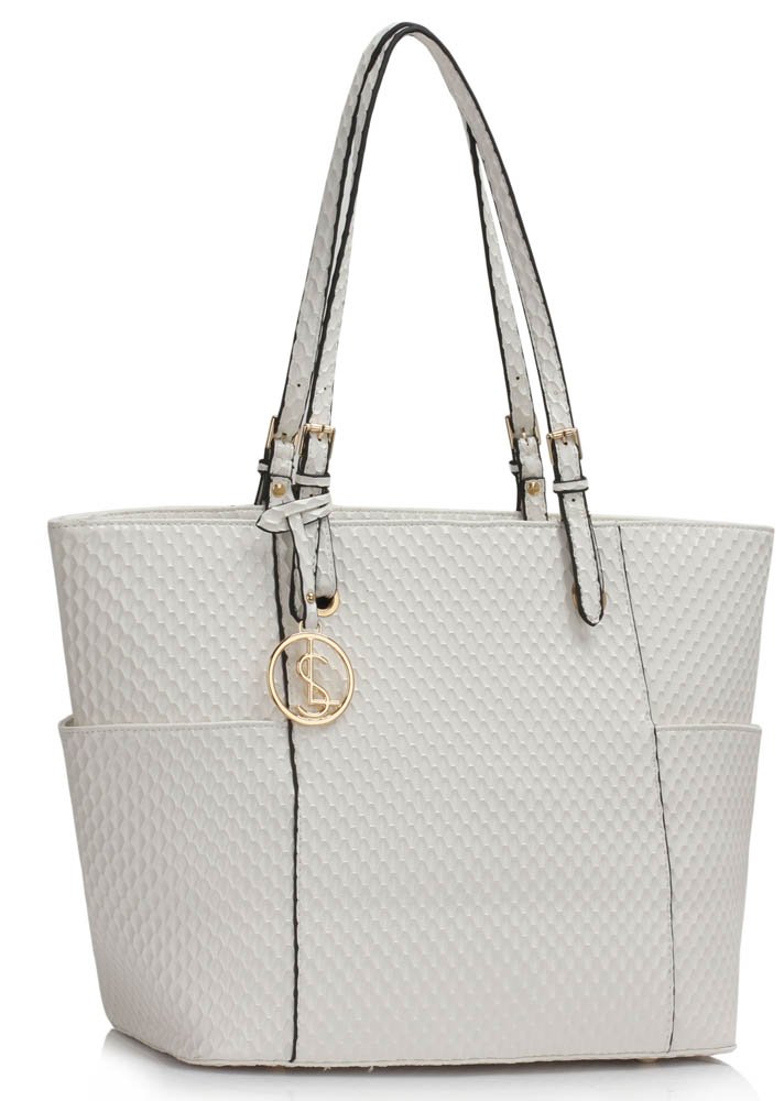 plain white shoulder bag