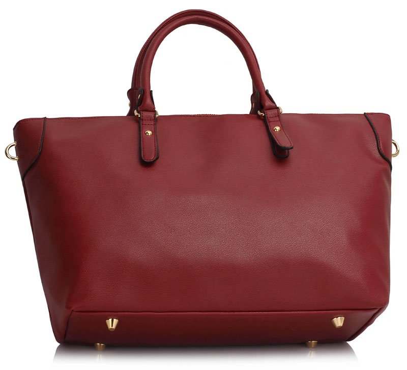 burgundy leather shoulder bag