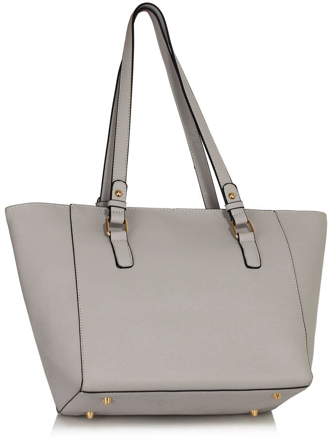 grey white Grab Shoulder Handbag