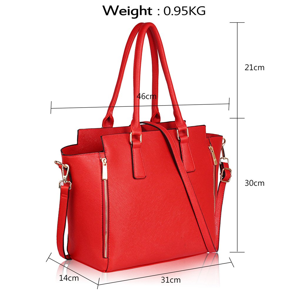 red zip purse